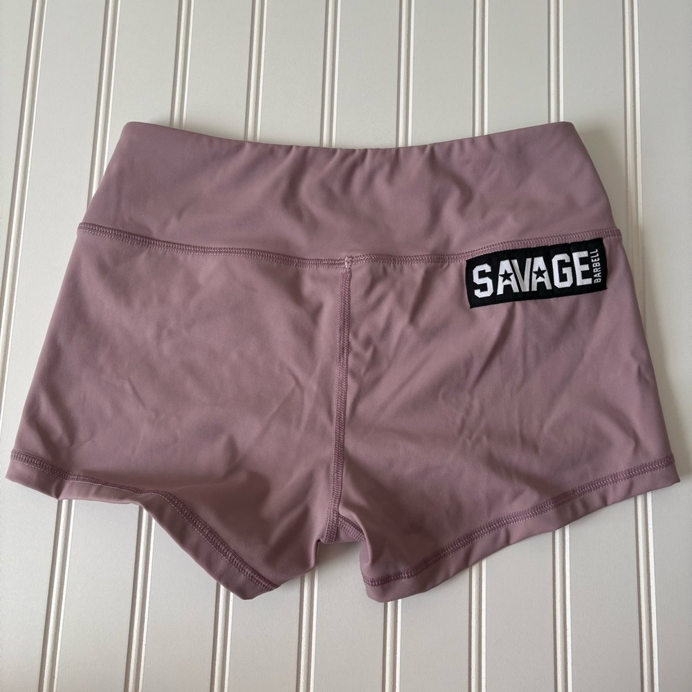 Savage Barbell | Women's Mauve Booty Shorts Gym Workout Crossfit Size Small